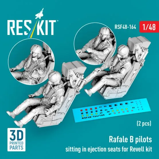 Rafale B pilots sitting in ejection seats (Revell) 1:48