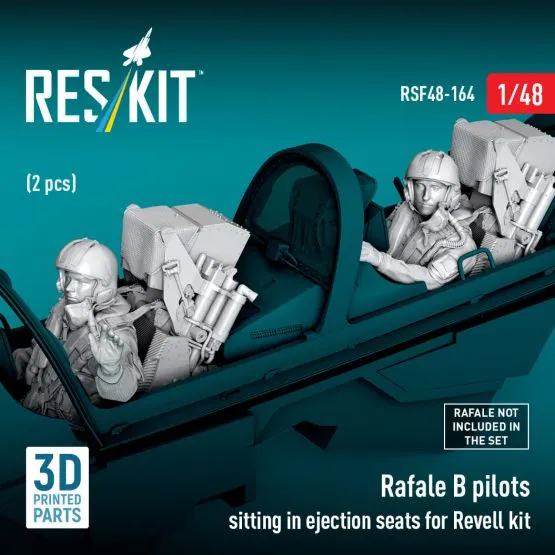 Rafale B pilots sitting in ejection seats (Revell) 1:48