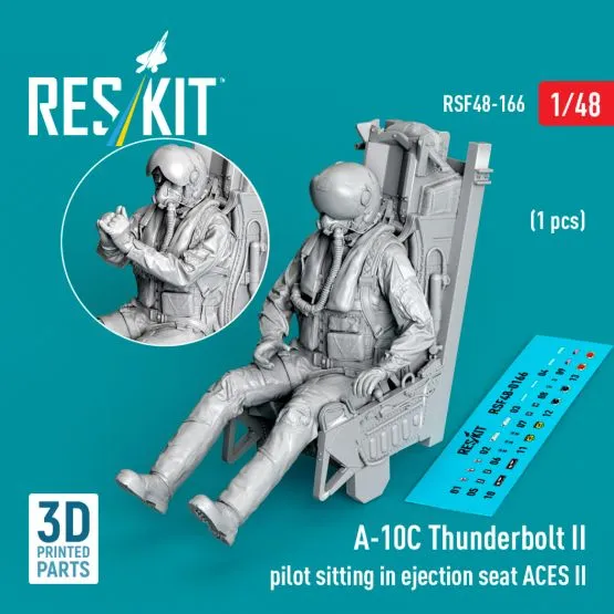 A-10C Thunderbolt II pilot sitting in ejection seat 1:48