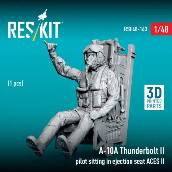 A-10A Thunderbolt II pilot sitting in ejection seat 1:48