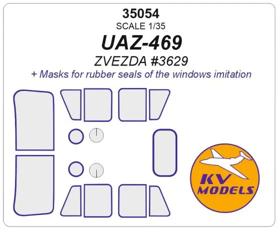 UAZ-3909 mask for Zvezda 1:35