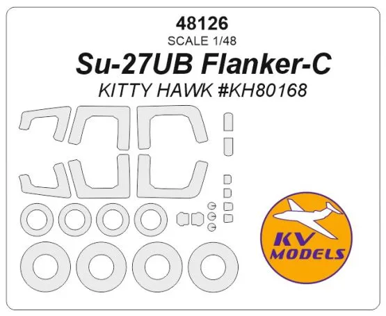 Su-27UB Flanker-C mask for Kitty Hawk 1:48
