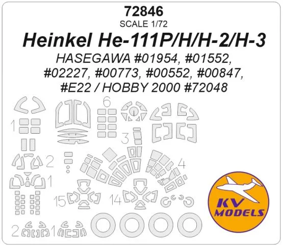 He 111P/H/H-2/3 mask for Hasegawa 1:72