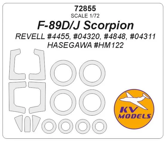 F-89 D/J Scorpion mask for Revell 1:72 F-89 D/J Scorpion mask for Revell 1:72