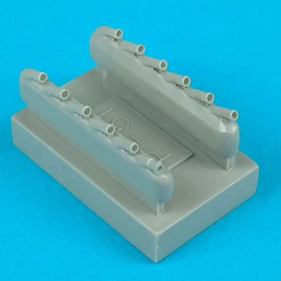 P-51D Mustang exhaust w/ shround for Tamiya 1:48