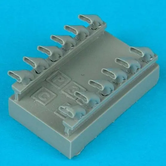 P-39C/D fishtail exhaust for Eduard 1:48