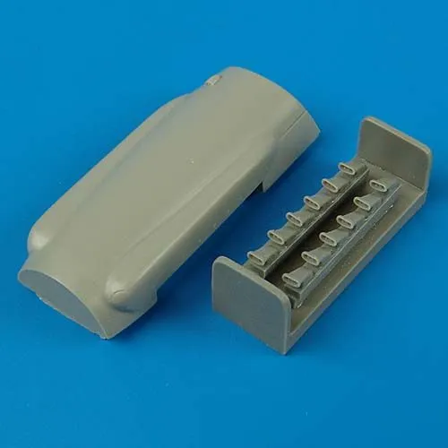 Spitfire Mk. XIV cowling and exhaust for Academy 1:48