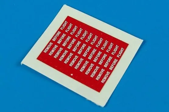 Remove Before Flight Flags - White Lettering 1:48