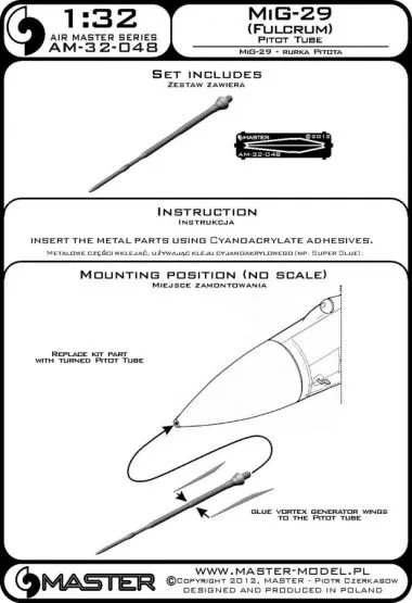 MiG-29 Fulcrum - Pitot Tube 1:32