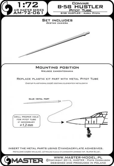 Convair B-58 Hustler - Pitot Tube 1:72