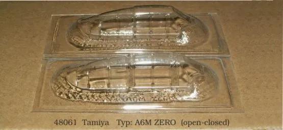 A6M Zero (open - closed) vacu canopy for Tamiya 1:48