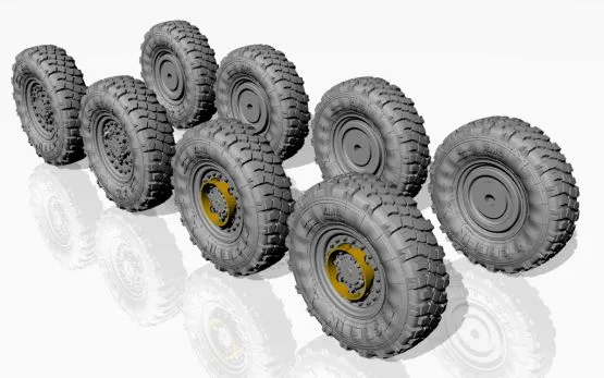 M1126 Stryker wheels w/ Michelin 12,00 R20 XML tires 1:72