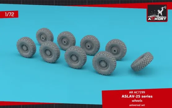 ASLAV-25 series wheels w/ Mich. 325/85 R16 XML tires 1:72