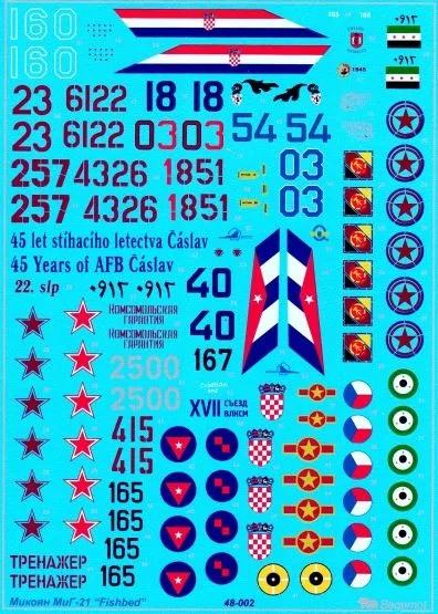 MiG-21 "Fishbed" decal 1:48