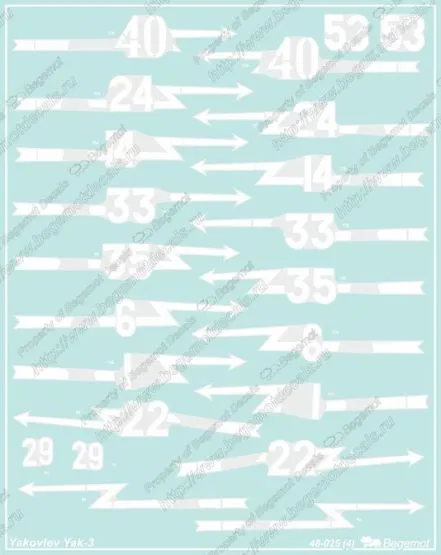 Yakovlev Yak-3 Decals 1:48