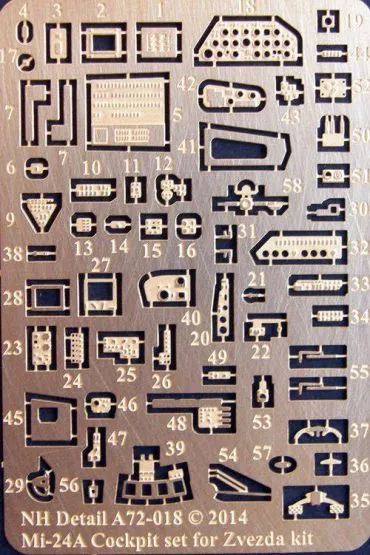 Mil Mi-24A Cockpit Set for Zvezda 1:72