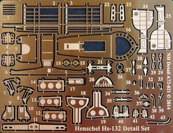 Henschel Hs-132 Detail Set for RS Models 1:72