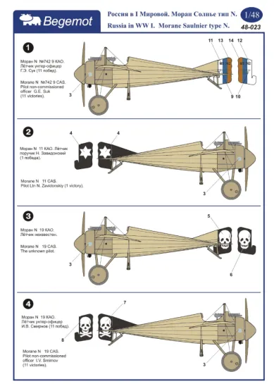Morane Saulnier type N. - Russia in the WWI 1:48