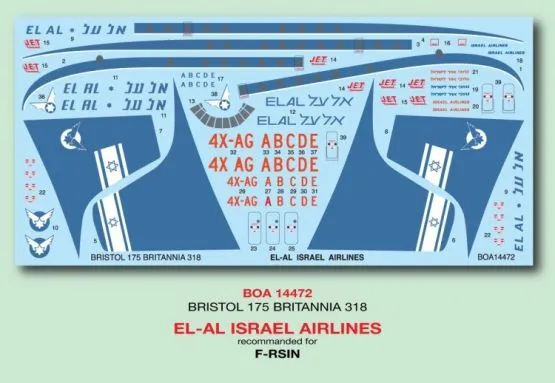 Bristol 175 Britannia 318 - EL-AL Israel Airlines 1:144
