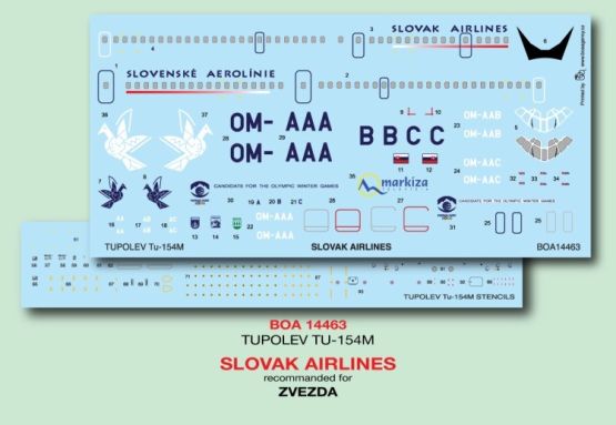 Tupolev Tu-154M - Slovak Airlines 1:144