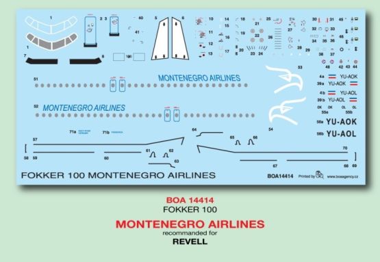 Fokker 100 - Montenegro Airlines 1:144