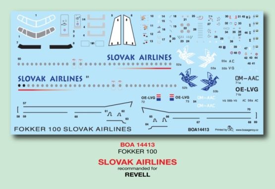 Fokker 100 - Slovak Airlines 1:144