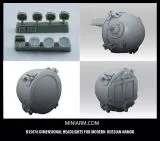 Dimensional headlights for Modern Russian Armor 1:35