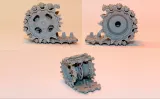 T-55 (late), T-62 workable tracks set & d. sprocket 1:35
