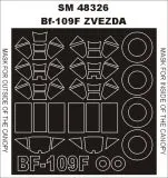 Bf 109F mask für Zvezda 1:48