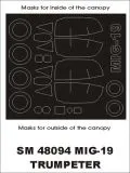 MiG-19 mask für Trumpeter 1:48