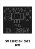 Bf 109E-3 mask for ICM 1:72