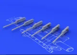Browning M-2 guns (6pcs) 1:48