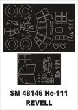 He 111H mask for Monogram/ Revell 1:48