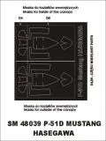 P-51D Mustang mask for Hasegawa 1:48 P-51D Mustang mask for Hasegawa 1:48