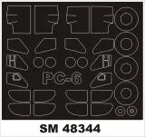 Pilatus PC 6 mask for Roden 1:48