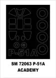 P-51A Mustang mask for Academy 1:72 P-51A Mustang mask for Academy 1:72