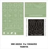 Fw 190A-8/A-8R-2 Maxi Mask für Tamiya 1:48