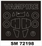 DH. Vampire T.11 mask für Airfix 1:72
