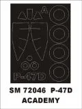 P-47D Bubbletop mask for Academy 1:72