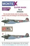 Pe-2 super mask + decals für Zvezda P.1 1:48 Pe-2 super mask + decals für Zvezda P.1 1:48