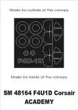 F4U-1D Corsair mask for Academy 1:48
