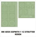 Sopwith 1 1/2 strutter maxi mask for Roden 1:48