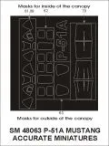 P-51A Mustang mask für Accurate Miniatures 1:48 P-51A Mustang mask für Accurate Miniatures 1:48