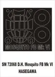DH Mosquito FB.VI mask for Hasegawa 1:72 DH Mosquito FB.VI mask for Hasegawa 1:72