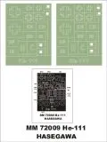 Heinkel He 111 maxi mask for Hasegawa 1:72 Heinkel He 111 maxi mask for Hasegawa 1:72