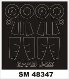 SAAB J29 mask für AZmodel 1:48 SAAB J29 mask für AZmodel 1:48
