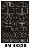 Spitfire Mk.I mask für Airfix 1:48