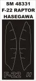 F/A-22 Raptor mask für Hasegawa 1:48