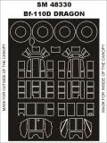 Bf 110C/D mask für Dragon 1:48