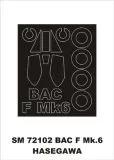 BAC F Mk.6 mask for Hasegawa 1:72 BAC F Mk.6 mask for Hasegawa 1:72